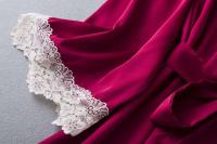 Conjunto de Kimono de Satén para Mujeres Ouwu Dos Piezas para Dormir Ideal para Novias y Bodas - details 9