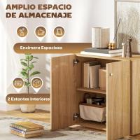 2 Puertas Auxiliar 2 Estantes Libros Ropa Juguetes Estilo Morno 70x39x70 cm Blanco - details 11