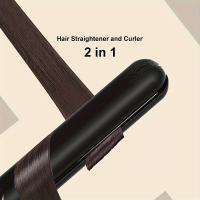 Plancha para el pelo 2 en 1 de 2,54 cm, con revestimiento de cerámica y titanio, alisadora de doble voltaje - details 6