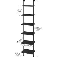 Estantería de Madera de 6 Niveles para Pared Estante Estrecho para Libros Estante de Exhibición - details 11