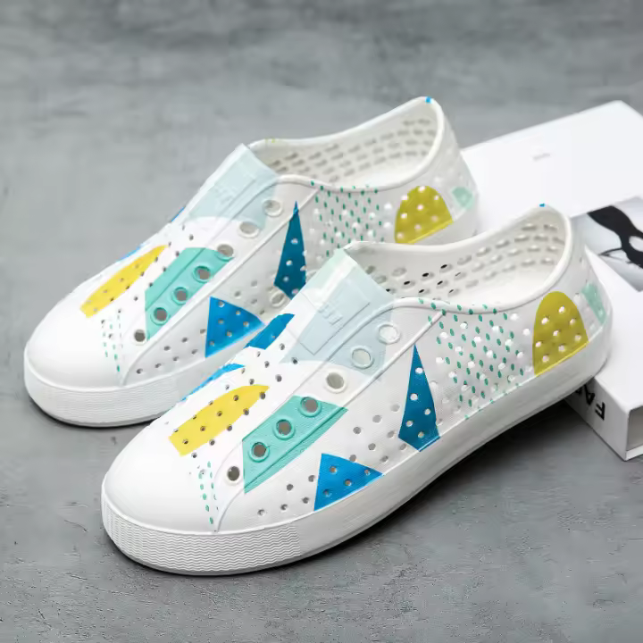 Sandalias de playa casuales para hombre y mujer, con diseño de graffiti, transpirables, con agujeros, para verano. - 1