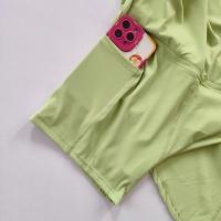 Falda corta deportiva de yoga para mujer, pantalones de falda de tenis de bádminton con bolsillos interiores y correas con abertura lateral - details 8