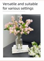 Nuevo paquete de flores de Lila artificiales decorativas DIY 39 Cm flor Artificial de seda flor falsa de plástico accesorios de fotografía - details 2
