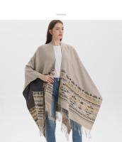 Chal grande de punto dividido para otoño e invierno de 2023, capa cálida con borlas de estilo étnico bohemio, oferta especial - details 2