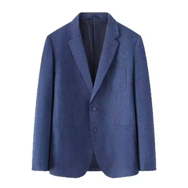 Cuello de traje en espiga para hombre de primavera de marca, dos piezas, informal, de negocios, de un solo pecho, occidental - 1