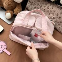 Bolsa de cosméticos de viaje con múltiples bolsas, bolsa de maquillaje de nailon impermeable, bolsa de viaje multifunción de gran capacidad, bolsa de lavado para compras - details 8