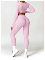 Pantalones de Yoga de cintura alta para mujer, mallas deportivas sin costuras para gimnasio, entrenamiento, barriga, correr - details 27