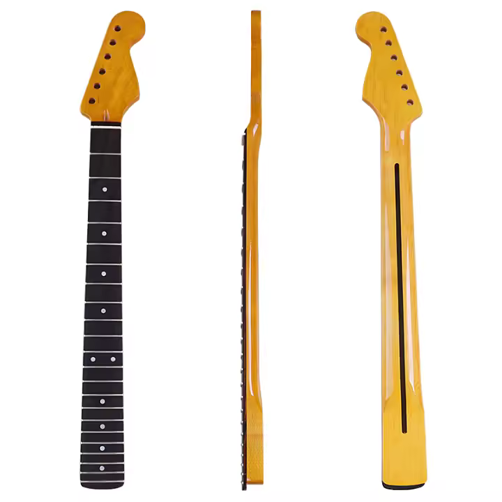 Cuello de Guitarra Eléctrica de 6 Cuerdas V-glorify con Madera de Rosado y Maple de Canadá DIY de 22 Frets - 1