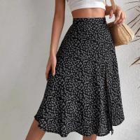 Falda de verano con estampado Floral para mujer, falda holgada de cintura alta, transpirable, elegante, ropa femenina - details 13