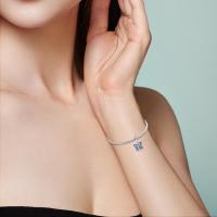 Las cuentas de mariposa de circonio en plata con joyas de estrella azul y luna son para pulseras - details 3