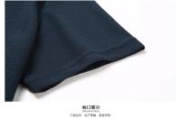 Polo de manga corta para hombre, camiseta de manga corta de algodón con cuello redondo y empalme a la moda de Polot liso con gofres, para uso diario - details 27
