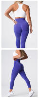 Leggings de contorno sin costuras moteado para mujer, mallas suaves de entrenamiento, trajes de Fitness, pantalones de Yoga, ropa de gimnasio de cintura alta, nuevo - details 1