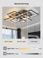 Lámpara de Techo Cuadrada TOMAXIN 65Watt con Diseño Moderno y Luce LED para Decoración de Habitación Oficina Comedor Sala de Estar Control Remoto Tipo de Producto Normal - details 1