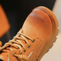Botas cortas de moda para niños y niñas, zapatos de cuero elegantes y versátiles, estilo británico, fondo suave, antideslizantes, novedad de Otoño de 2024 - details 6