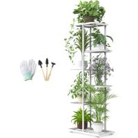 Estante de Almacenamiento para Plantas Metal Negro, Herramientas de Jardín y Guantes, 141 cm, Para Interior y Exterior, Escaleras para Plantas, para Balcón - details 35