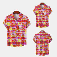 Camisa de manga corta para hombre, Camisa ajustada con estampado de flores fragmentadas, serie CS, primavera y verano, 2024 - details 9