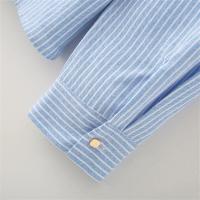 Camisa a rayas de manga larga informal y versátil 2025 con solapa y temperamento holgado, ropa de mujer nueva de verano - details 8