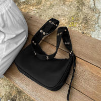 Bolso bandolera de nailon para mujer, informal e impermeable, estilo vintage coreano - details 4