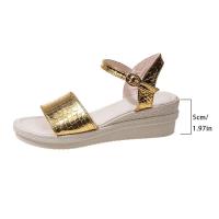 Sandalias de tacón de cuña para mujer, zapatos informales - details 0