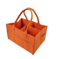 Cesta de almacenamiento de fieltro para pañales de bebé, organizador portátil de gran capacidad, bolso multifunción para mamá - details 7