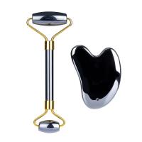 Terahertz-Rodillo de Jade Gua Sha para masaje Facial, masajeador de piedra Natural, raspador Gouache, tablero Guasha, herramientas de masaje para el cuidado de la piel del cuerpo y la espalda - details 6