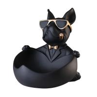 Escultura de Bulldog Francés, estatua de perro con bandeja y soporte para llaves, adornos de decoración del hogar, regalo de almacenamiento, estatuilla de Animal - details 7