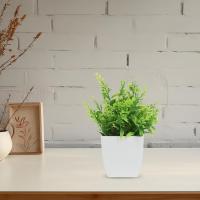 Planta artificial en maceta pequeña bonsai de interior falso para decoración de la oficina apariencia realista material duradero no requiere mantenimiento para el ambiente de jardín doméstico - details 0