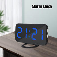 Despertador y base de carga 2 en 1, reloj Digital, puede cargar el teléfono, pantalla LED, espejo, Snooze - details 0