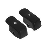 2 tapas de extensión de señal de giro para motocicleta, cubierta extendida de botón de interruptor para Harley Sportster Dyna Fat Bob FXDF Softail, color negro/cromo - details 8