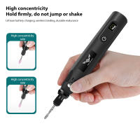 Kit de Herramientas Eléctricas Negras de 25 piezas / 39 piezas - Bolígrafo Tallador Recargable, Velocidad Ajustable, Adecuado para Grabar, Lijar, Pulir, Taladrar, Gravar, etc. - Portátil y Compacto, Herramientas de Potencia Multifuncionales, Adecuadas - details 2