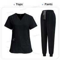 Exfoliante médico, bata quirúrgica de enfermería, exfoliante elástico de alta calidad, uniforme de color sólido para atención médica, ropa de trabajo al por mayor, unisex - details 14
