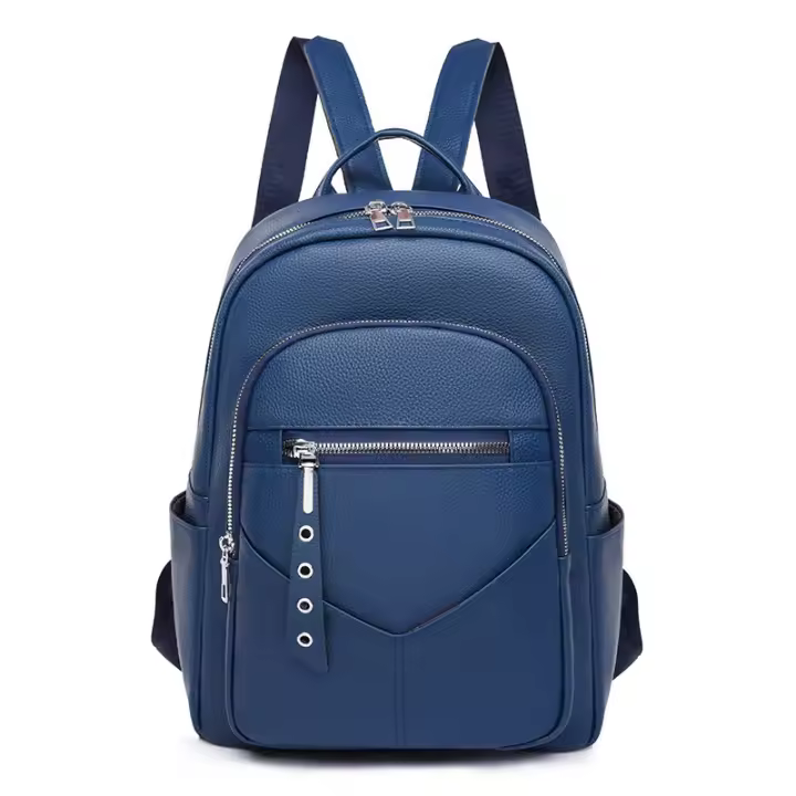 Mochila de viaje de cuero suave PU para mujer, Retro, versátil, informal, mochila de gran capacidad - 1