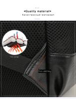 Mochila escolar para hombre, bolsa de viaje impermeable, de cuero, a la moda - details 1