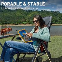 Silla de Camping Adulto 150kg Silla de Jardín Plegable Portátil de Alta Resistencia Respaldo Alto Silla Reclinable de 4 Posiciones para Campamento Picnic Jardín Caravana (1 Pc, Azul) - details 16