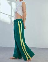 Pantalones largos de cintura elástica con cordón suelto informal para correr de bolsillo para mujer - details 2