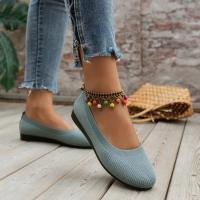 Zapatos planos de primavera para mujer, nuevas zapatillas de deporte con calcetines tejidos, mocasines transpirables sin cordones con punta redonda para mujer, zapatos ligeros de talla grande 36-43 - details 5