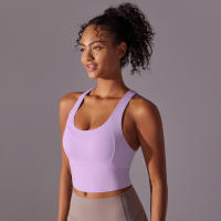 Hamidou-Chaleco de Yoga Sexy para mujer, Sujetador deportivo para Fitness, camisetas sin mangas de Color sólido para Yoga, gimnasio, correr, ropa interior transpirable - details 41