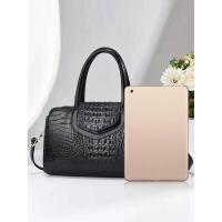 Bolso de hombro decorativo con estampado de cocodrilo de moda, bolso de viaje elegante de gran capacidad, mochila de lujo de alta gama - details 7