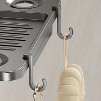 Soporte de jabón autoadhesivo montado en la pared, estante para botellas de champú con drenaje impermeable, soporte de carga grande, ahorro de espacio - details 8