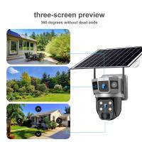Cámara de vigilancia de pantalla Triple con energía Solar, cámara inalámbrica remota para teléfono móvil a todo Color, día y noche, para exteriores - details 1