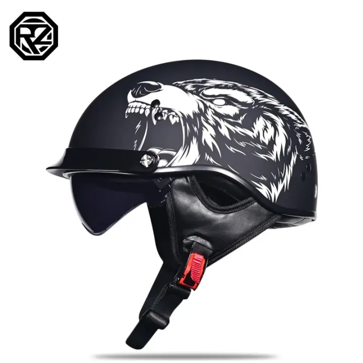 Casco de Moto Vintage con visera interior, Nueva llegada - 1