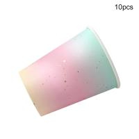 Juego de vajilla de arcoíris para decoración de fiesta de cumpleaños, platos de papel, vasos, servilletas, mantel desechable para Cena - details 9