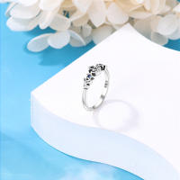 Anillo de Plata Esterlina 925 con Zirconia de Estrella de Copo de Nieve - details 39