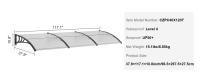 SucceBuy Toldo para puerta y ventana, toldo para patio al aire libre, hoja de sombrilla para PC UF50+, parasol transparente impermeable para rayos UV y lluvia - details 4
