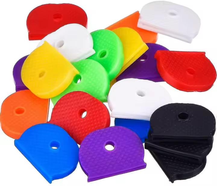 Cubierta para llaves para una fácil identificación de las llaves de las puertas - Colores aleatorios - 24 piezas - 1