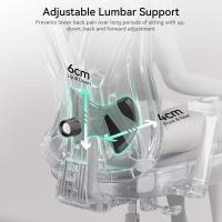 P5 Silla de Oficina ergonómica con Soporte Lumbar Ajustable, cojín elástico Transpirable, reposabrazos Ajustables y reposacabezas, Reposapiés Integrado, Negro - details 1