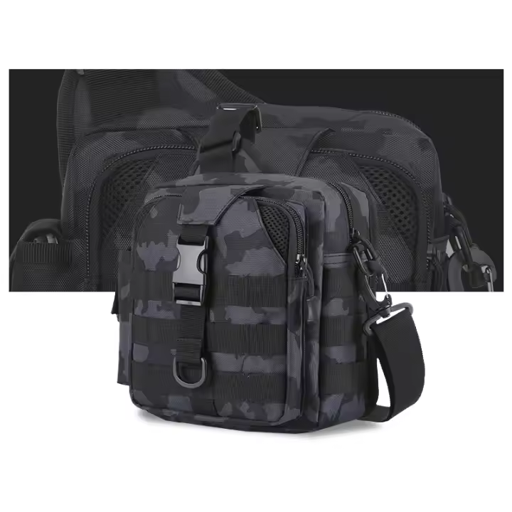 Bolso Táctico Pequeño para Hombres con Correa USB Bolso de Hombro Camuflaje para Escalar al Aire Libre Bolsas de Mensajero Deportes de Ocio Impermeables - 1