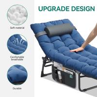 Taburete de Playa Plegable con Almohada 190x68x31cm 4 Posiciones Ajustables Carga de 300lbs - details 12
