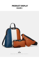Set de Mochila de Cuero de Moda para Mujer Bolso de Hombro de Cuero con Tarjetero - details 5