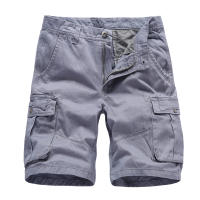 Pantalones Cargo de Verano de Algodón Color Sólido, Múltiples Bolsillos, Ajuste Suelto, Moda Casual para Hombres - details 3